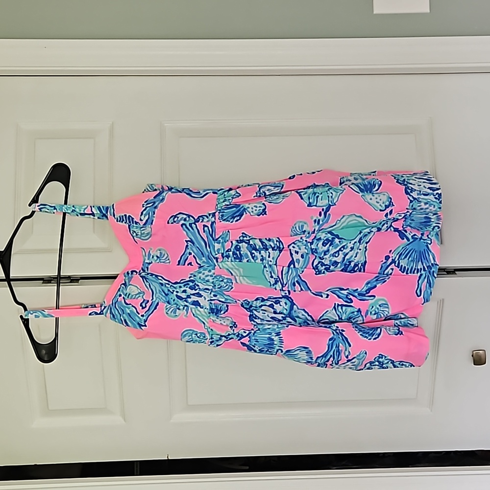 Lilly Pulitzer pink fit and flare dress size 4